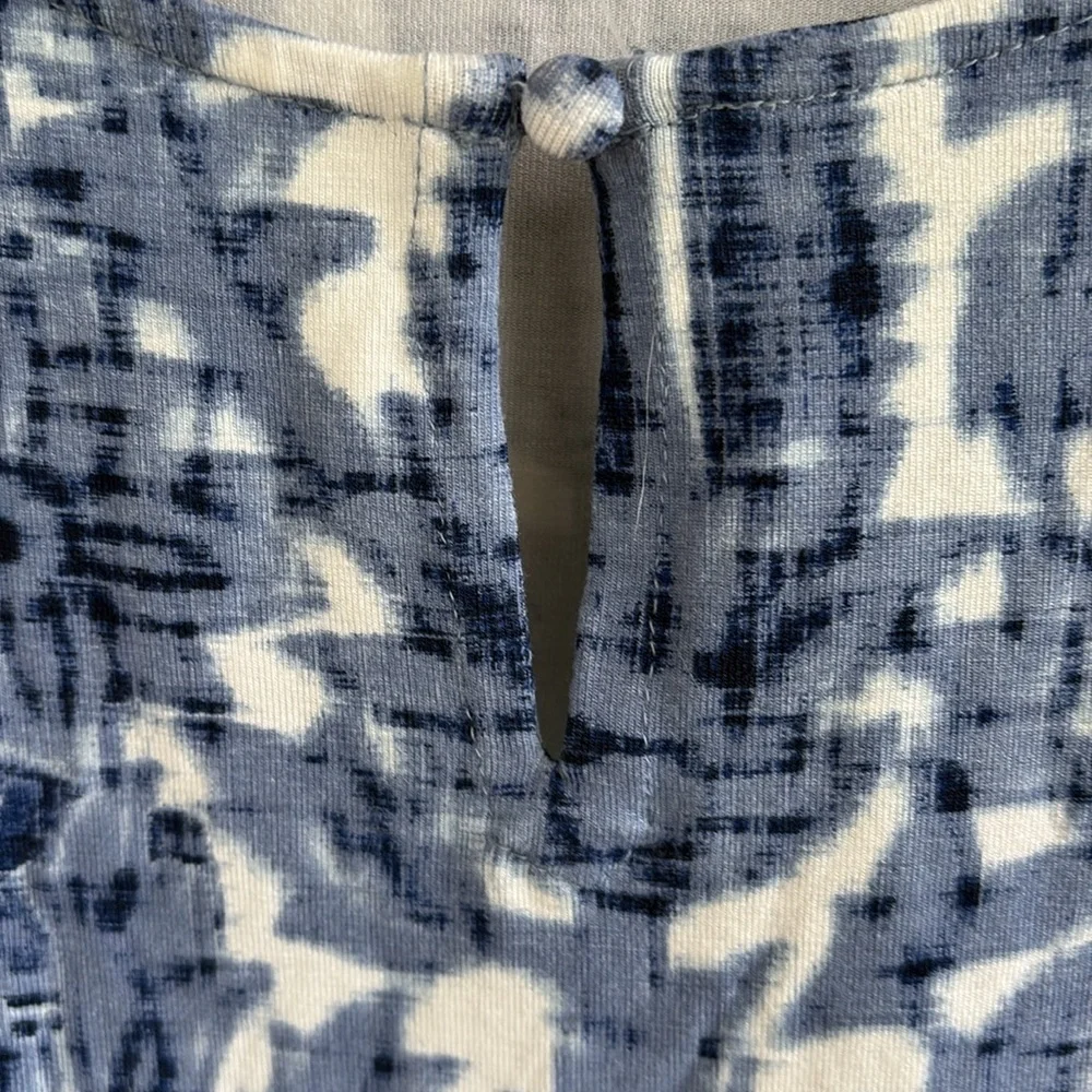 NWT Chico’s Brandi Midi Dress Royal Oak Blue White Size Medium